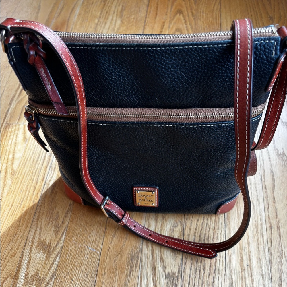 Dooney & Bourke Black Pebble Grain Leather Crossbody.